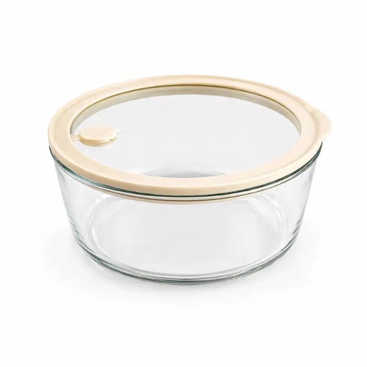 Ronde Glazen Vershoudbak - 1650 ml - Luchtdichte Deksel - BPA-vrij - Transparant - Magnetronbestendig