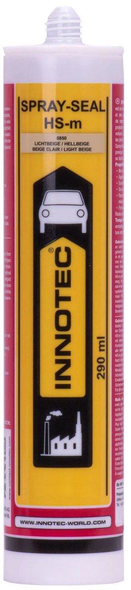 Innotec Spray Seal HS-M 290ml Afdichtingsspray Oker Lichtbeige Sneldrogend Waterdicht Duurzaam en Eenvoudig in Gebruik voor Repareer- en Montageprojecten