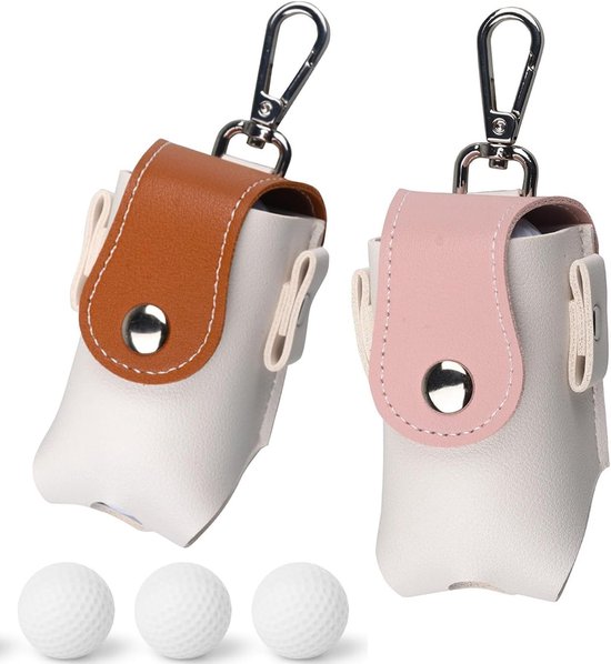 Draagbare Mini Golfbal Beschermtas - 2 Stuks, Ideaal voor Opslag en Transport van Golfballen, Inclusief Handdoek en Tees Houder van Merkloos — afbeelding 5