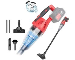 Cellista Draadloze Handstofzuiger 21V - Auto Stofzuiger - Steelstofzuiger - 5500Pa Zuigkracht - Oplaadbare Hoover - 600ml - Met LED Licht en Accessoires