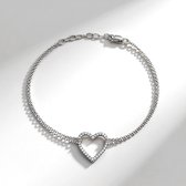 Cavill - Zilveren Armband - 925 Sterling Zilver Gerhodineerd - 32 Nijlgoud Zirkoon 0,312 ct - Elegante Verstelbare Dames Armband 18-20,5 cm