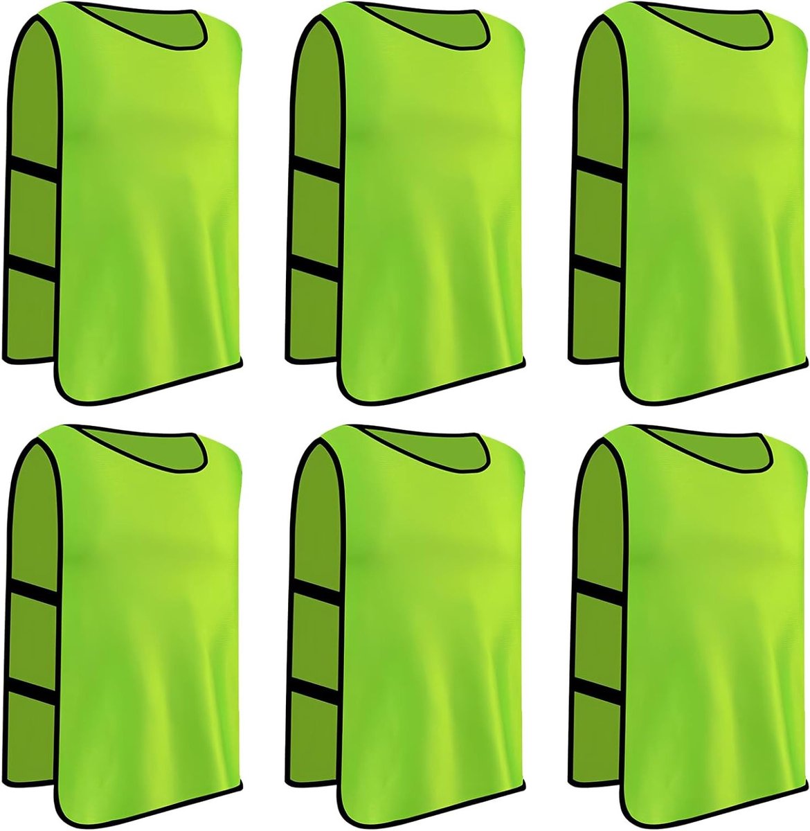6 Stuks Kinder Sport Bibs voor Voetbal, Basketbal en Rugby, Ideaal voor Training en Spel