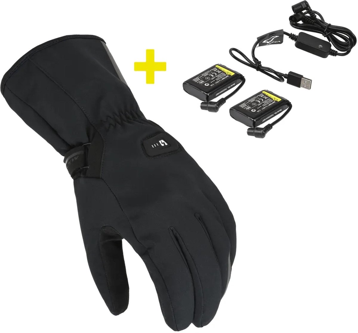 Macna Unite 2.0 RTX Kit waterdichte verwarmbare winterdames motorhandschoenen + 7,4V / 2,2A batterijen en oplader -