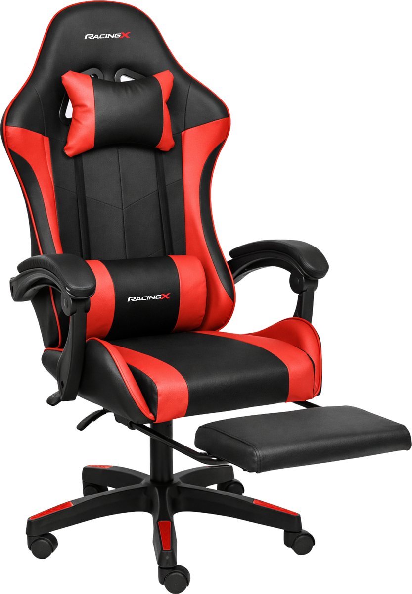 Gamestoelenland RACINGX Gamingstoel Verstelbaar Zwart/Rood - afbeelding 3