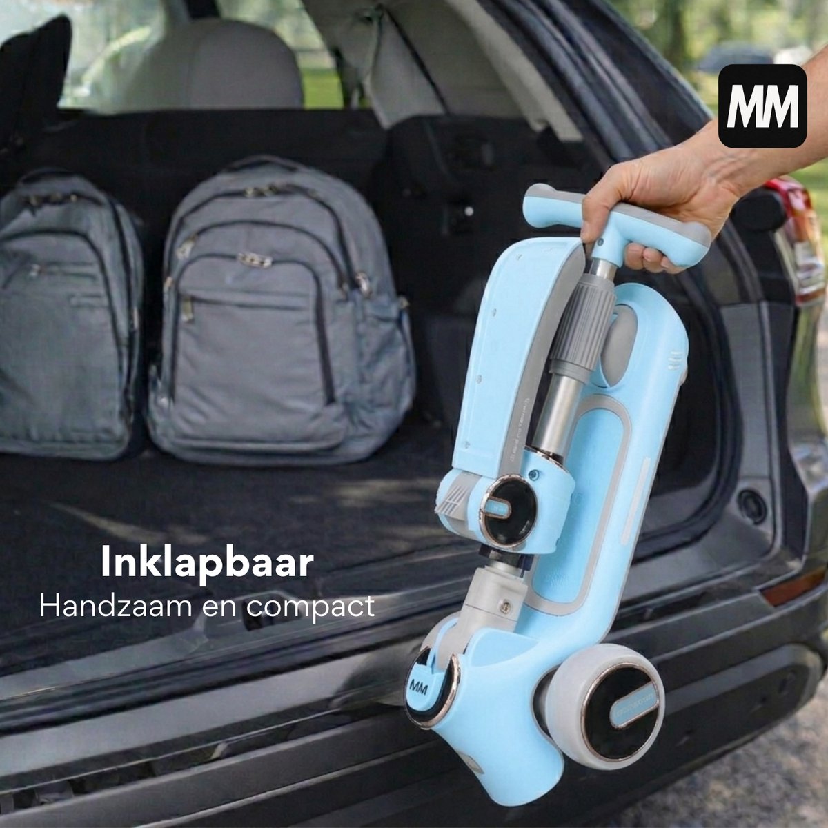 MiniMover 2in1 Kinderstep LED 3 wielen, loopfiets & step tot 50kg thumbnail 4