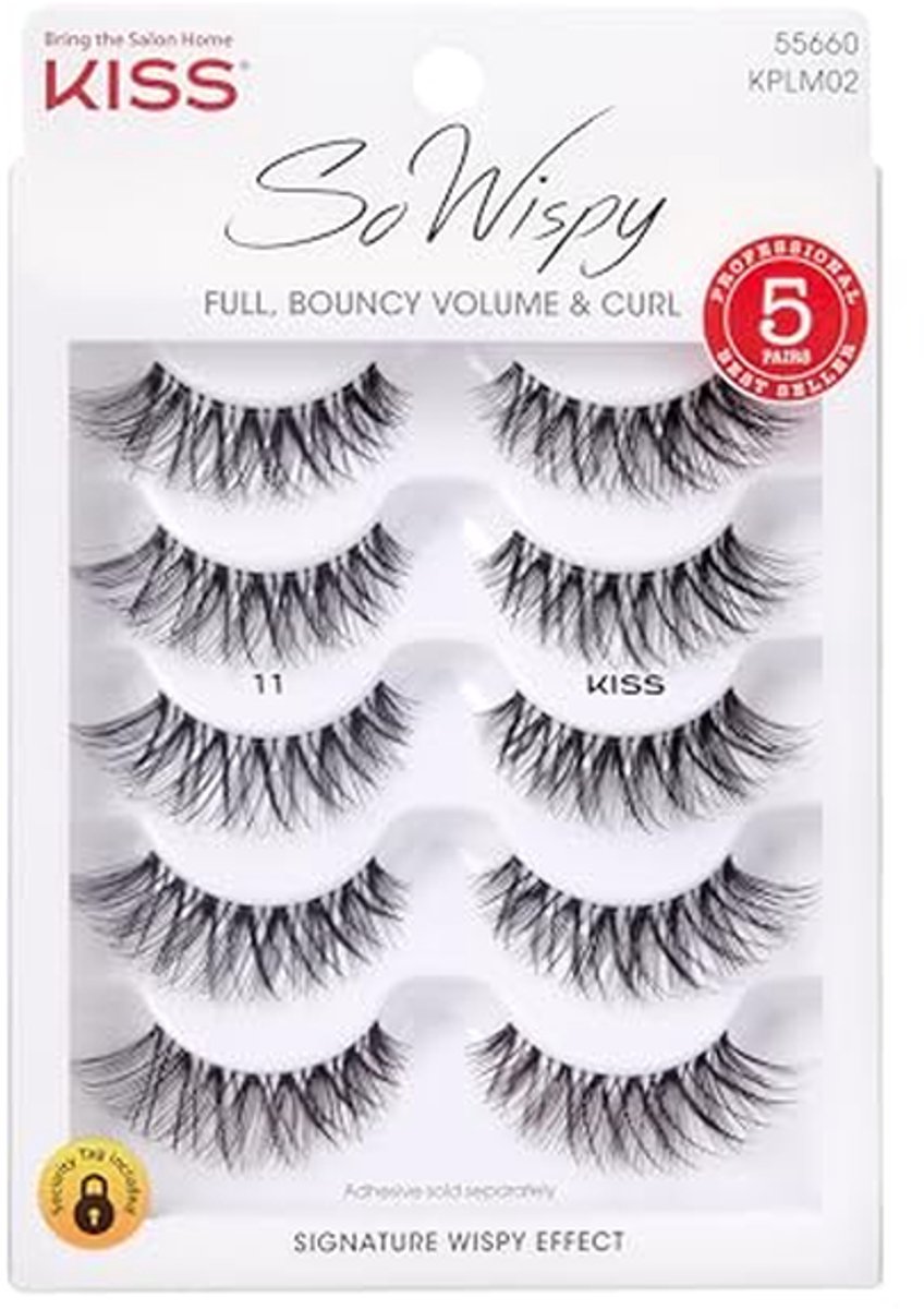 Valse Wimpers - Natuurlijke Look - Make-up Aanbrengen - Multipack 5 Paar - 5 Paar - Zwart