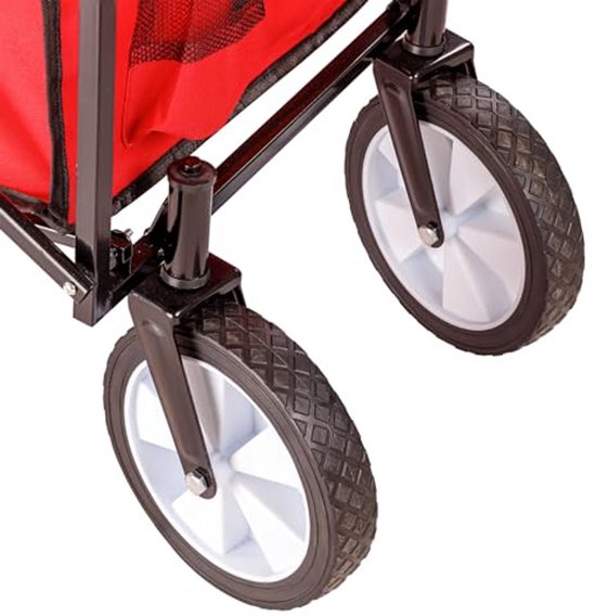 Bolderkar - Handwagen transport - Uitstapjes maken - Opvouwbaar met dak - 122 x 57 cm - Rood van Bolderkar — afbeelding 5