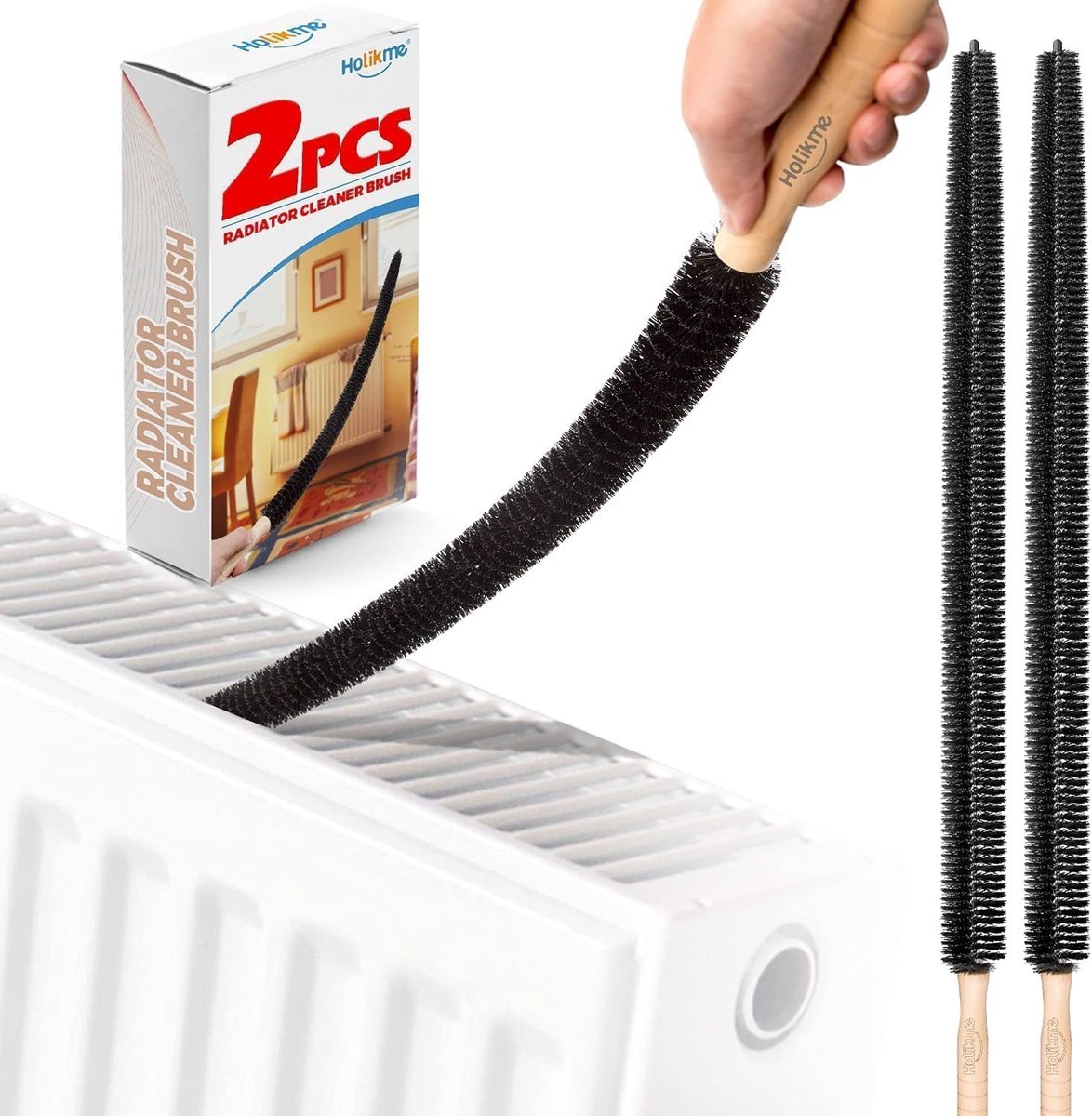 Radiator Borstel - Stofborstel - Centrale Verwarming Reinigen - Lange Flexibele Schacht - 