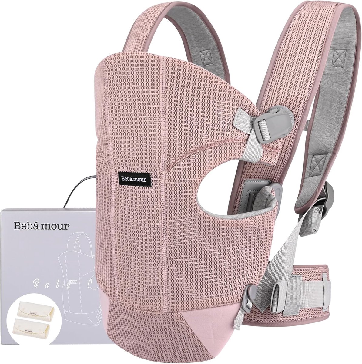 Baby draagzak - Baby drager - Baby vervoeren - 3-in-1 ontwerp - 3-18 maanden - Roze