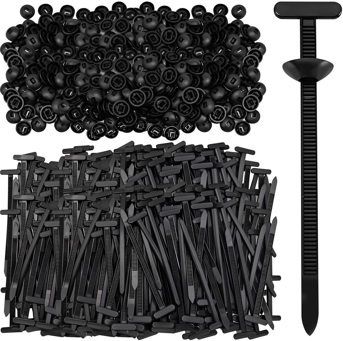 Dailygoods- Kabelbindergesp 150 Stuks - Universele Ritsklemmen - Zware Kunststof - Zelfborgende Houder - Multifunctioneel - Bestand tegen Hoge Temperatuur - Kabelbinder