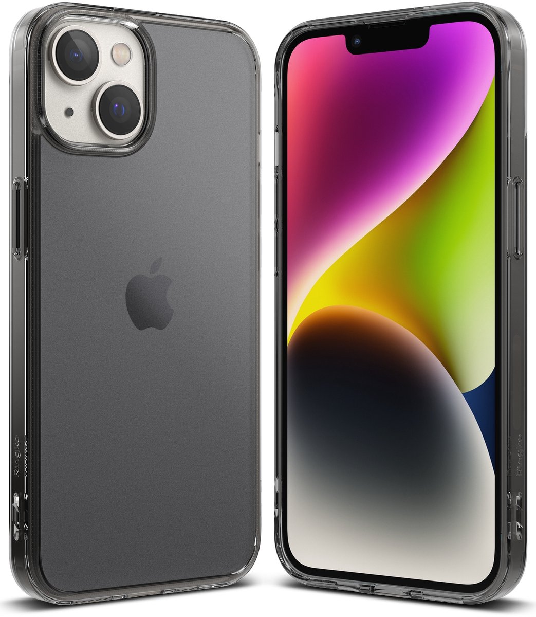 Ringke - Fusion - Matte iPhone - 14 - Plus - hoesje, - cover - met - gelframe, - grijs