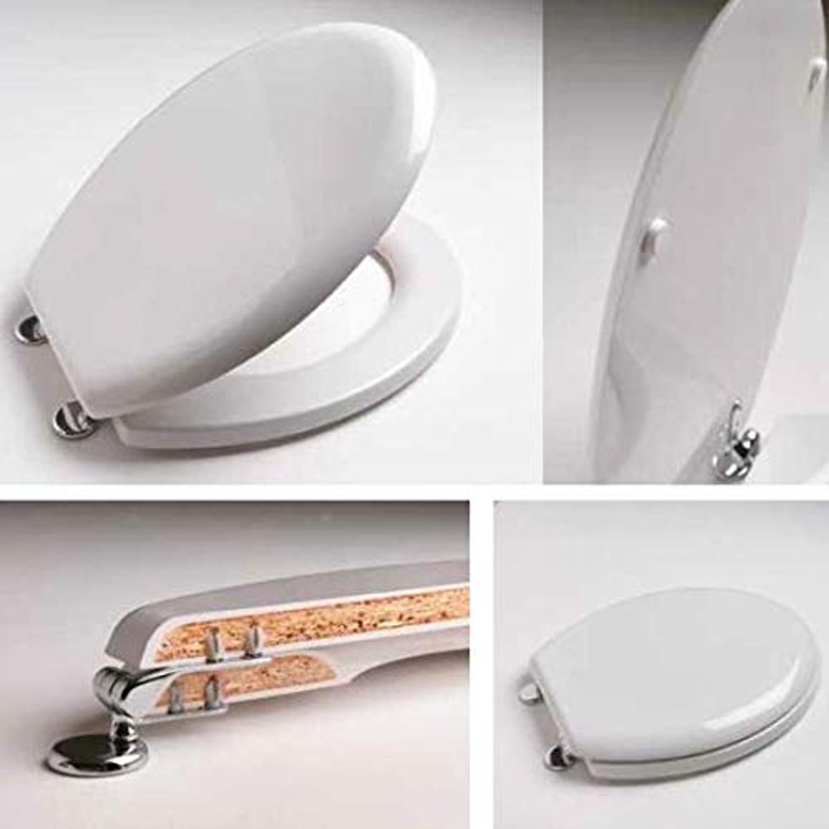 WC-bril - Toiletzitting - Badkamer Vernieuwen - Hout met coating - 900 g - Zwart