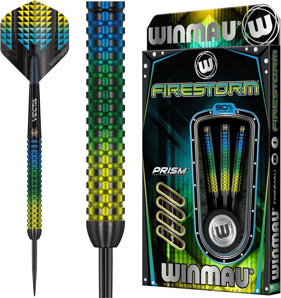 Steeltip Darts Set - Wolfraam Pijlen - Precisie Werpen - Mill-Grip Technologie - 23 Gram - Grijs
