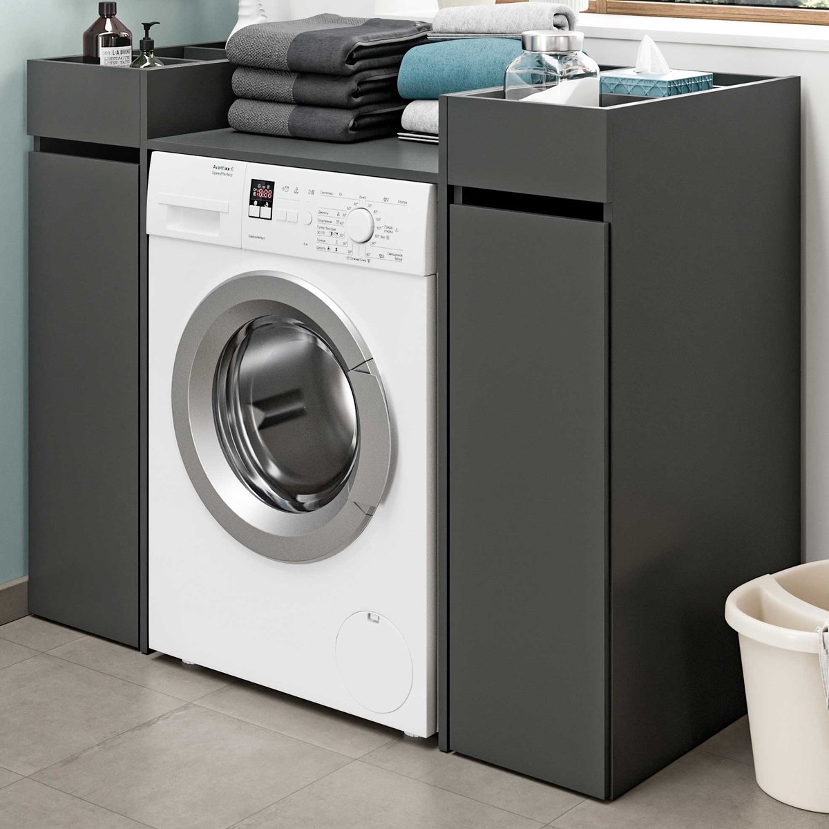 xonox.home Free wasmachine-ombouwset (B/H/D: 124x101x60 cm) in antraciet imitatie