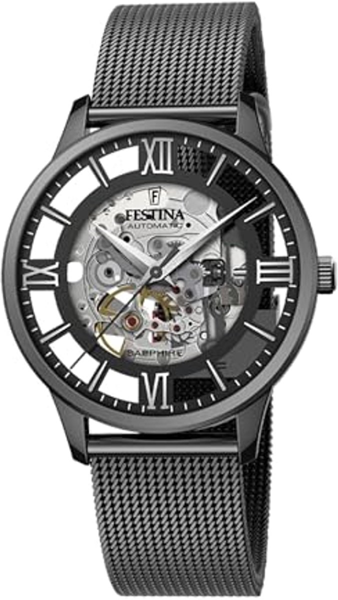 Heren Horloge - Automatisch Polshorloge - Dagelijks Gebruik - Skeleton Wijzerplaat - N.v.t. - Zwart