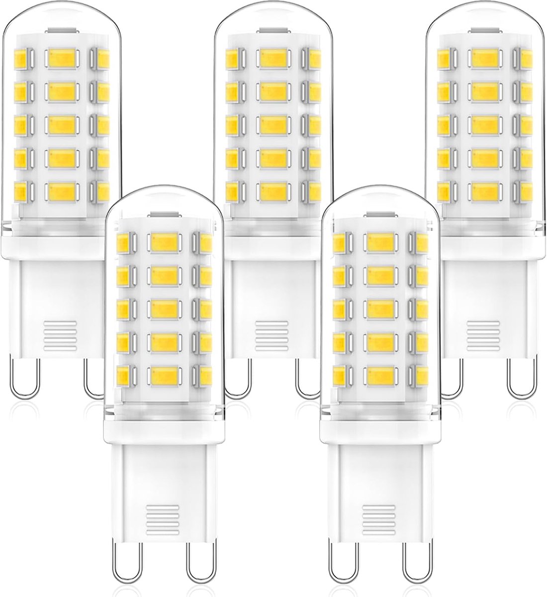 Ledlampen G9 - Energiebesparend licht - Algemene verlichting - Flikkervrij licht - 5 stuks - Natuurlijk wit