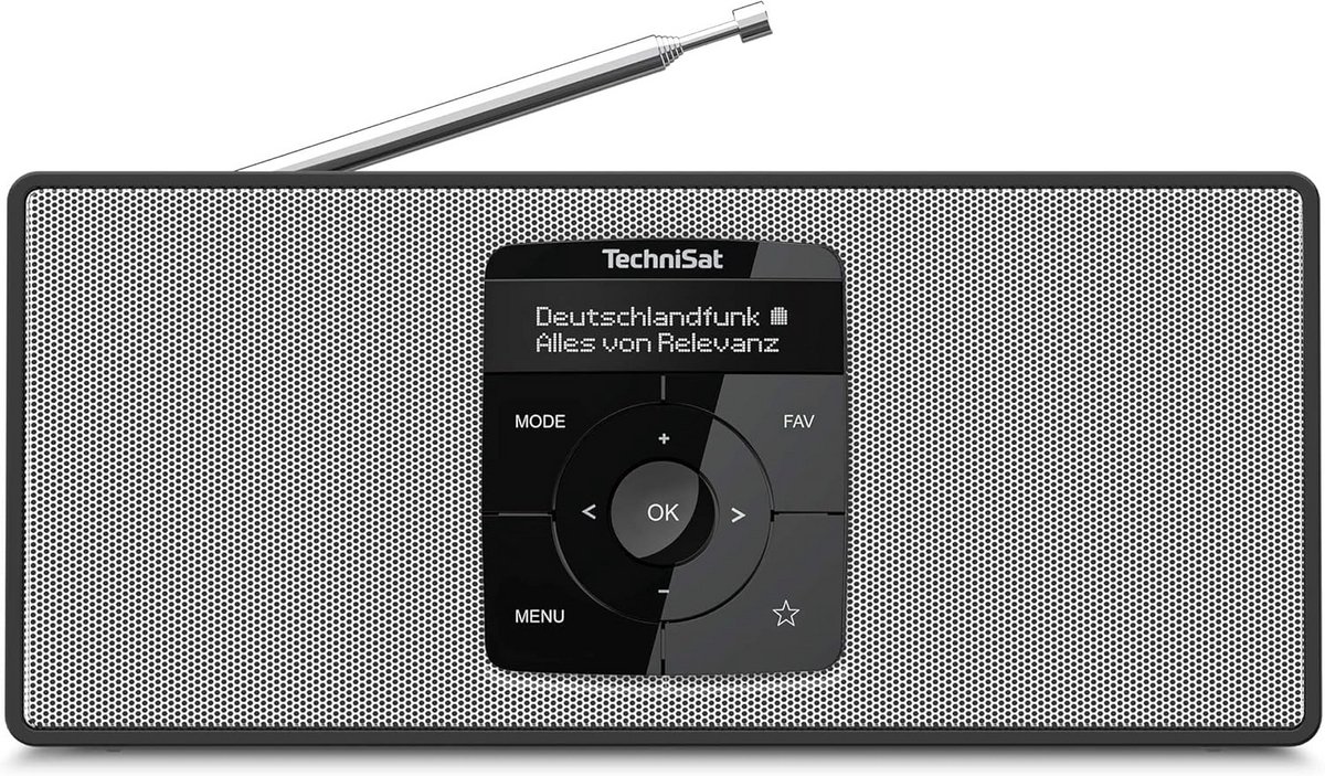 Draagbare Radio - Stereo Radio - Muziek Luisteren - Draadloze Bluetooth Streaming - 245 cm - Zwart Wit