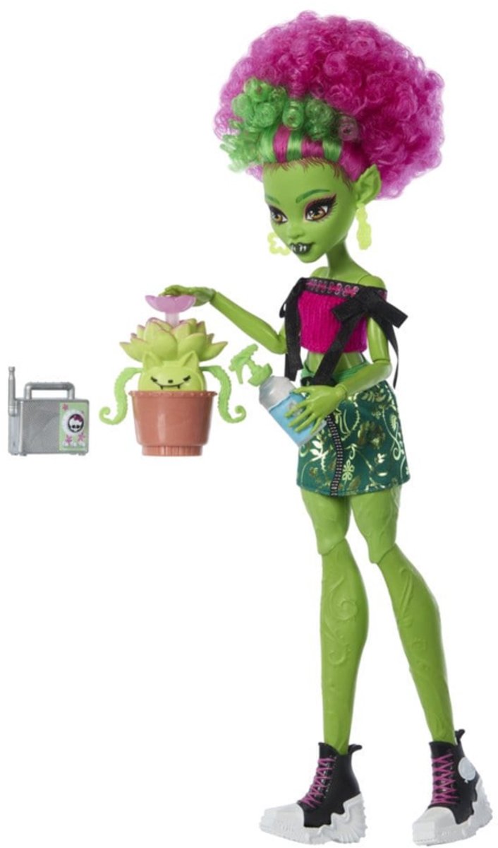 Monster High Self-Scare Secrets - Venus McFlytrap modepop met 13 realistische accessoires van Monster High — afbeelding 3