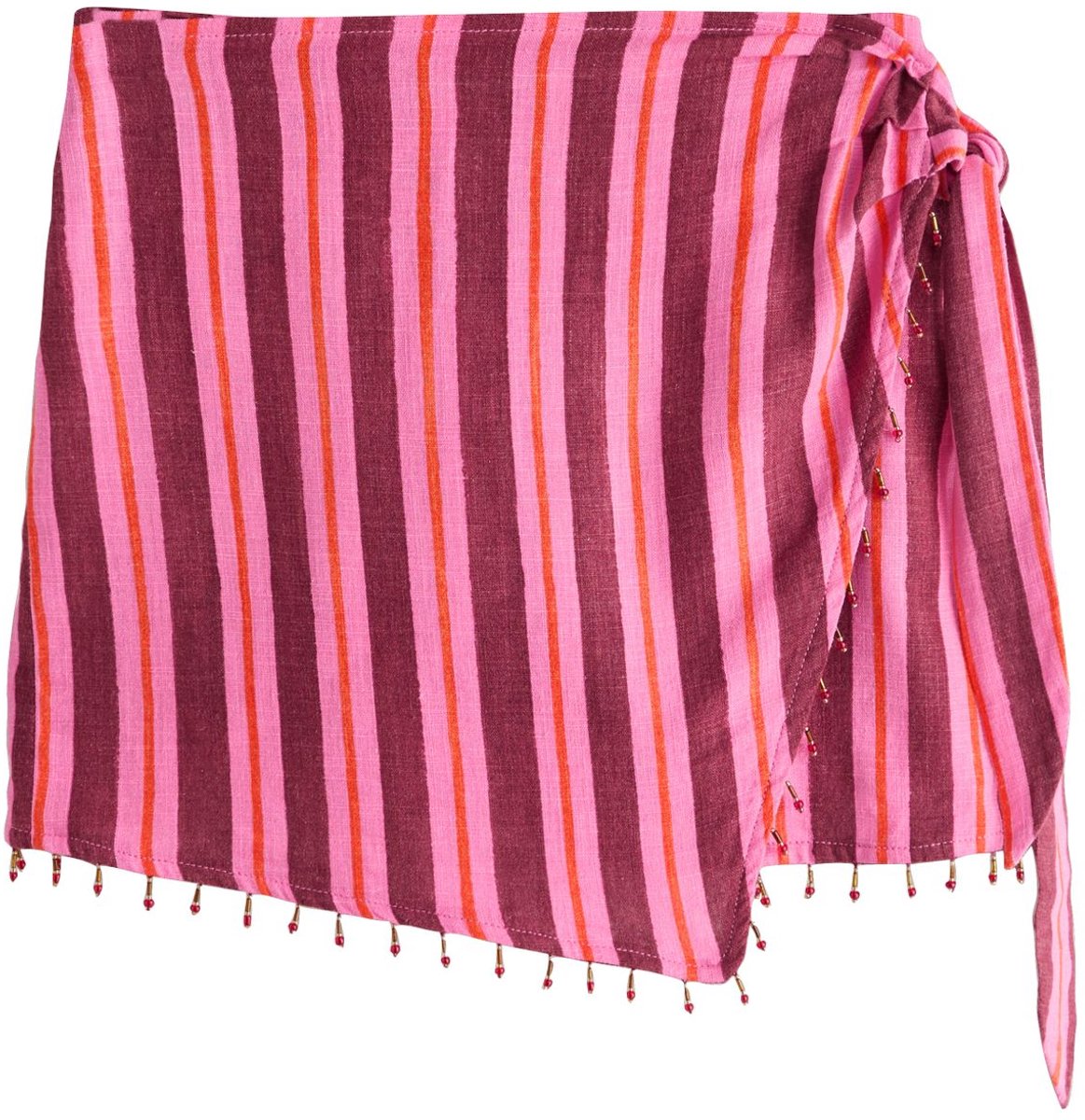 Next - Dames - Mini-sarongskort van linnenmix - Roze