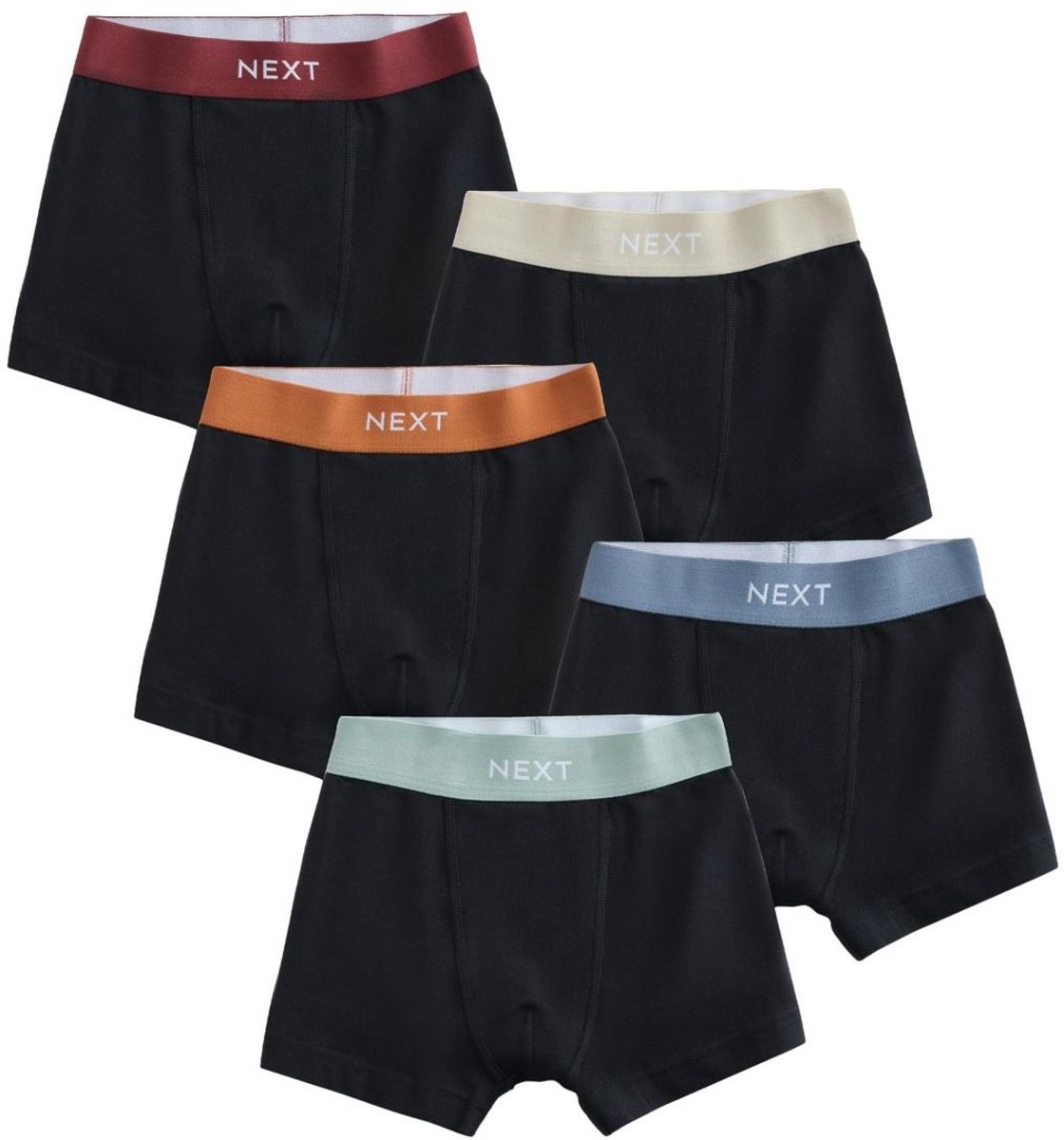 Next - Jongens - Set van 5 boxershorts - Zwart