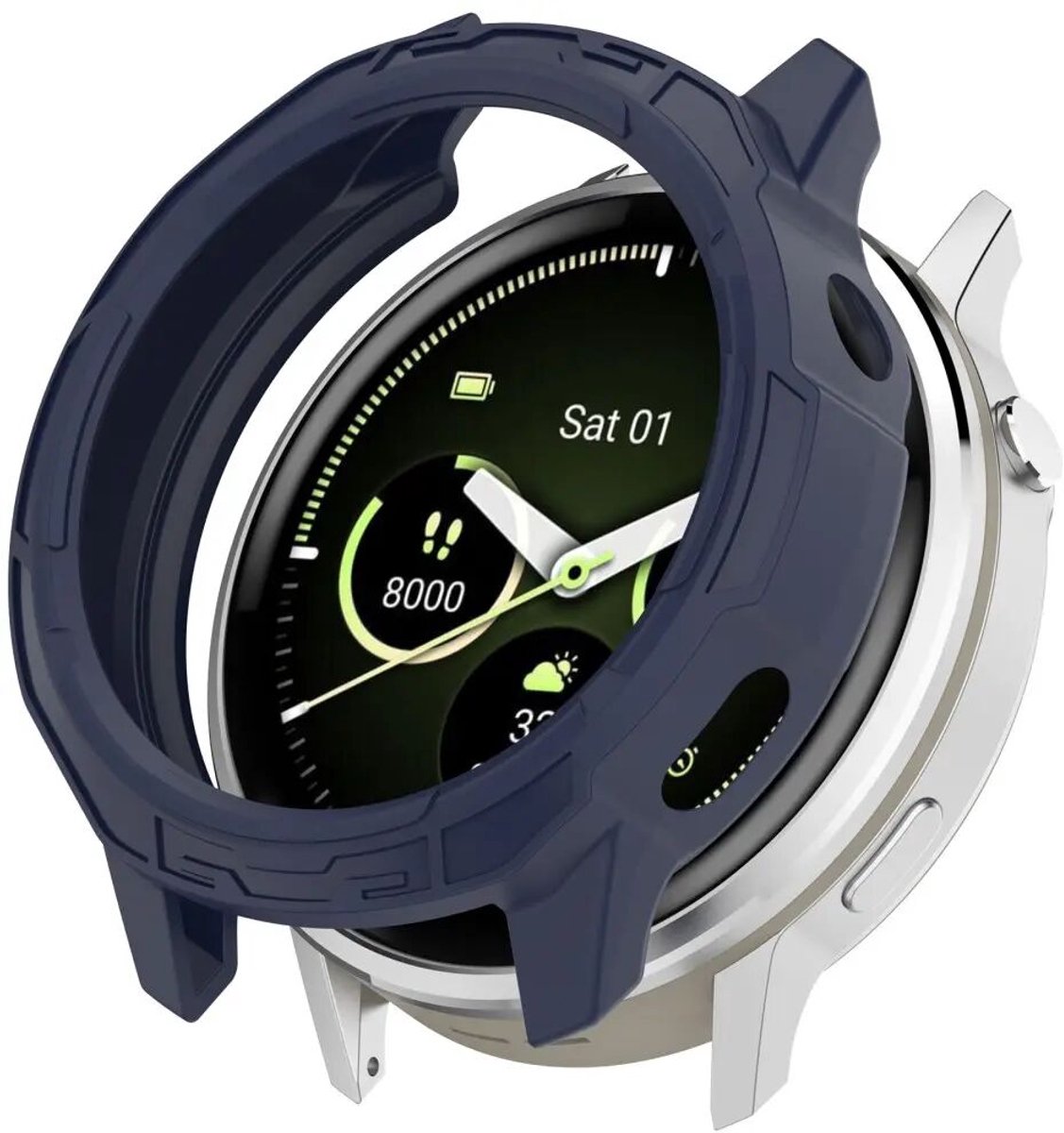 Hoesje Geschikt voor Garmin Venu 4 45MM - TPU Bumper Case - Blauw