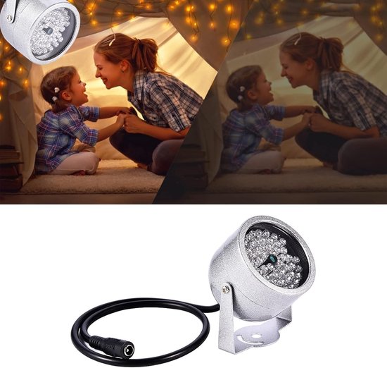 Infrarood Lamp - Nachtzicht Verlichting - Beveiliging Camera - 48 LED's - 5-20 Meter - Zilver — afbeelding 2
