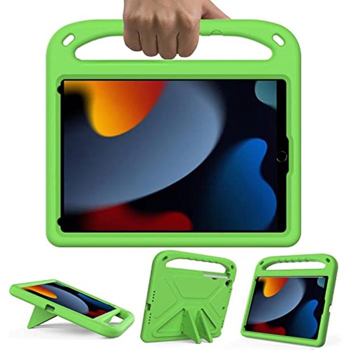 iPad Hoes - Tablethoes Kinderen - Scherm Bescherming - Schokbestendig EVA Materiaal - 10.2 Inch - Groen