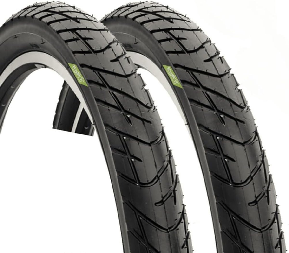 Fietsbanden Set - Banden Paar - Fietsen Onderhoud - Rubberen Constructie - 26 x 2.125 Inch - Zwart
