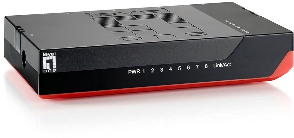Gigabit Switch - Netwerk Hub - Netwerk Uitbreiding - Energiezuinig Ontwerp - 8 Poorten - Zwart