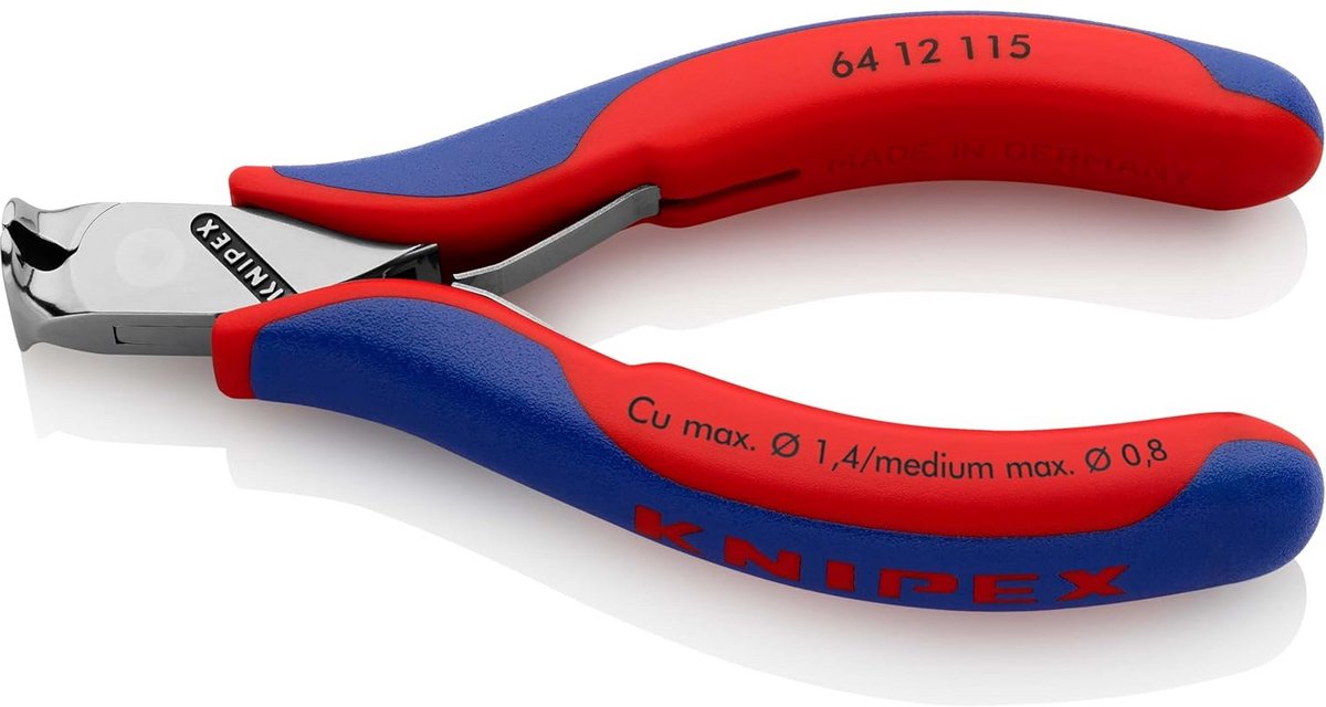 Elektronica Tang - Fijnmechanica Tang - Precisie Knippen - Doorgestoken Precisiescharnier - 115 mm - Grijs