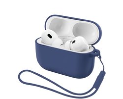 Studio Air® Airpods Hoesje Pro 3 Siliconen Case - Royal Blue - Soepel Airpod Hoesje voor Airpods Pro 3 (model 2025)