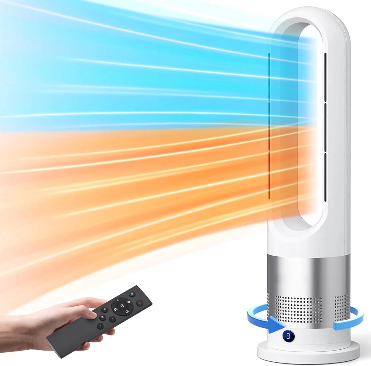 Gabrys® Premium 2-in-1 Aircooler & Verwarming met Afstandsbediening – 1200W – 8 Snelheden – Timer – Oscillatie – Thuis & Kantoor - airco - Mobiele Airco - Luchtkoeler en Verwarming - ventilator - zomer en winter - inclusief 1 jaar Garantie thumbnail 8