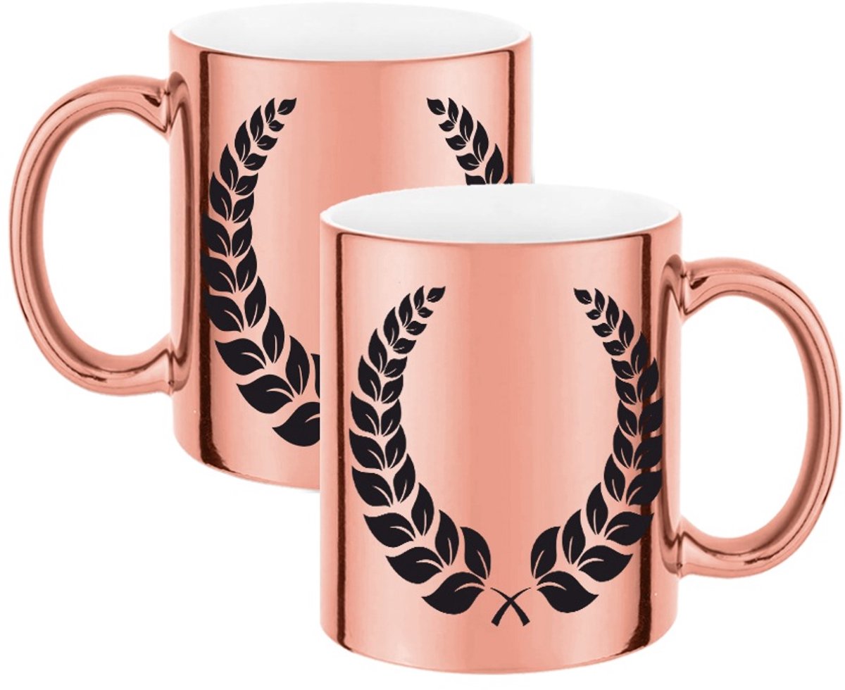 Mooie Keramische Mok - 330ml - Roze Glanzend - Cadeau Idee