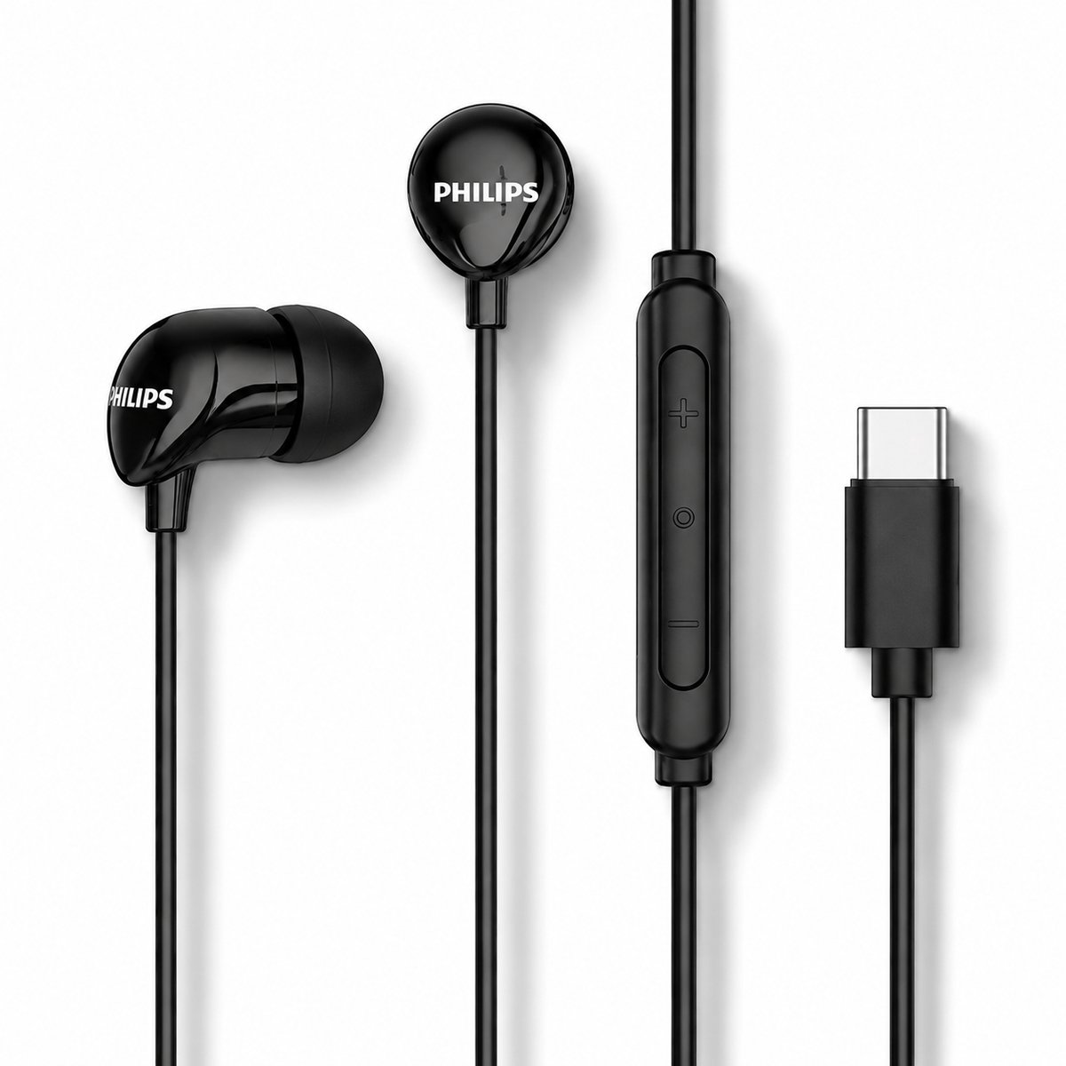 Philips In-Ear koptelefoon TAE2146BK - Clear Sound - Bekabeld - Remote met microfoon - USB-C - Zwart