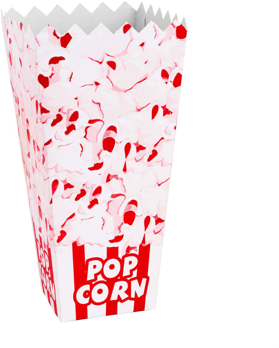 GSG24 - PopCorn Kartonnen Doos - 7x22x10.5cm - Wit - 230 G/m2