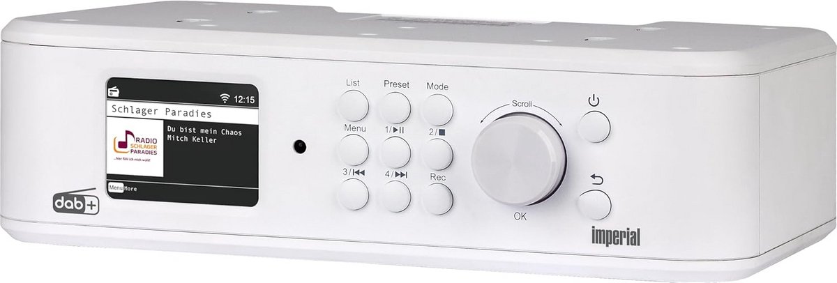Internetradio DAB+ - Keukenradio Muziekspeler - Muziek Luisteren Thuis - Onderbouw Wandmontage Mogelijk - 10W Geluid - Wit