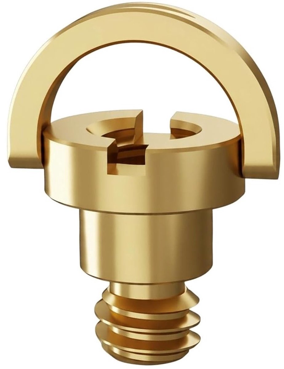 D-type 1/4 inch schroeven met D-ring, 2 stuks voor camerastatief, snelsluitplaat en accessoires, messing kwaliteit