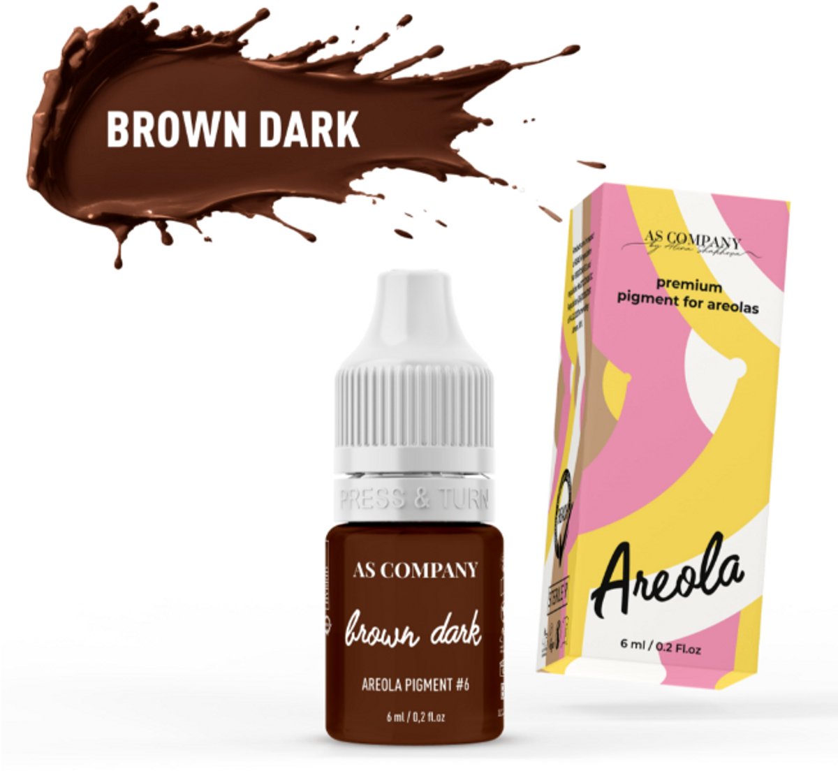 ASCompany Pigment – Brown Dark 6 ml – Areola Pigment