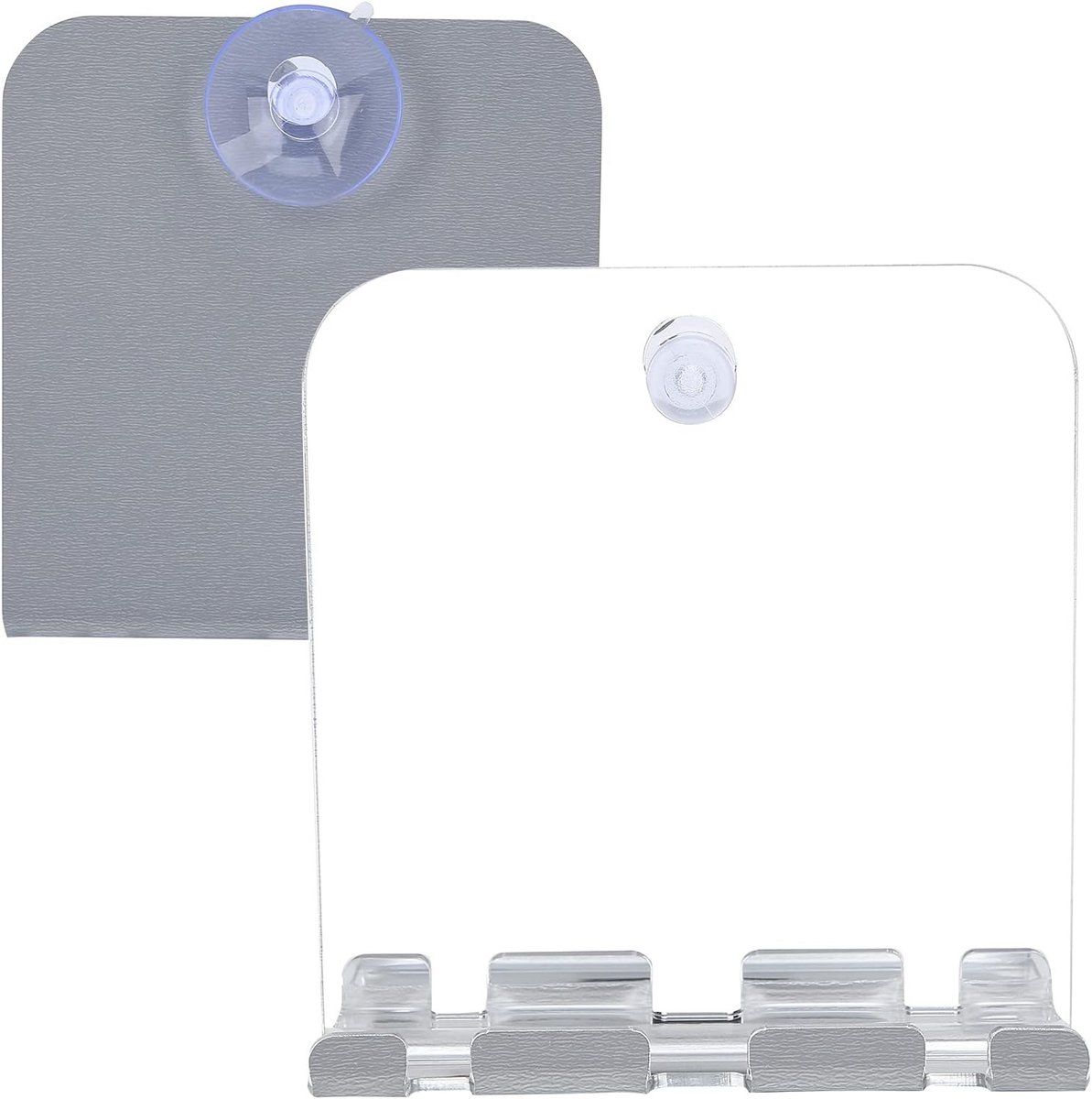 Anti-fog Douche Spiegel met Zuignappen, Ideaal voor Scheren en Badkamergebruik, Inclusief Scheermes Houder en Eenvoudige Bevestiging zonder Boren