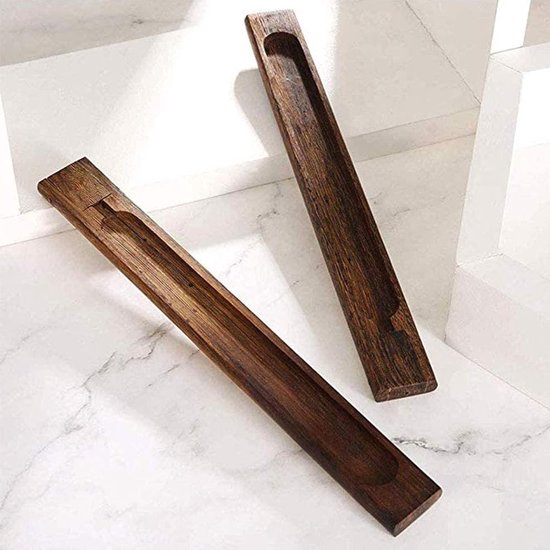 Houten Incense Stick Houder Set van 2 - Ideaal voor Meditatie, Yoga en Aromatherapie, Met Asopvang voor Binnen en Buiten van houten — afbeelding 4