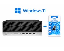 HP ProDesk 600 G3 SFF - Desktop PC voor Kantoor & Thuiswerk - 8GB - 256GB SSD - Windows 11 - Incl. WiFi Adapter