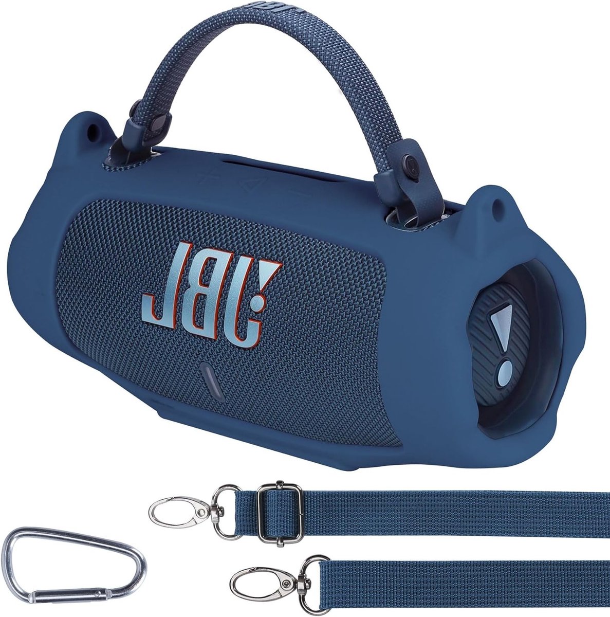 Silicone Hoes voor JBL Charge 6 Draagbare Speaker - Bescherming, Stijl en Functionaliteit (Blauw)