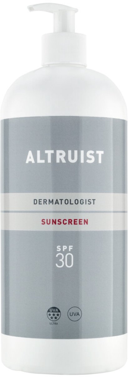 Altruist Zonnebrandcrème SPF 30 - Snel Absorberend - Niet Plakkerig - Parfumvrij - Voor alle Huidtypes - Dermatologisch Getest - 1 Liter
