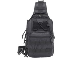 Oneay Tactische sling bag – duurzame nylon crossbody rugzak met MOLLE-systeem – meerdere vakken – geschikt voor outdooractiviteiten, wandelen, kamperen, reizen en dagelijks gebruik