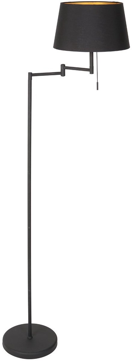 Mexlite vloerlamp Bella - zwart - metaal - 5894ZW