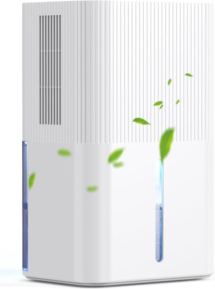 Luchtontvochtiger - Elektrische ontvochtiger - Vocht bestrijden - Stille slaapmodus - 2700 ml reservoir - Wit