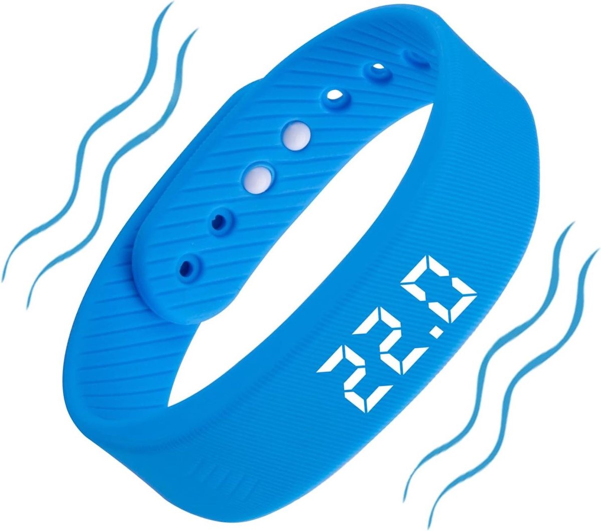 Vibrerende polswekker - Draagbare herinnering - Tijdig wakker worden - Waterdicht ontwerp - 215 cm band - Zwart