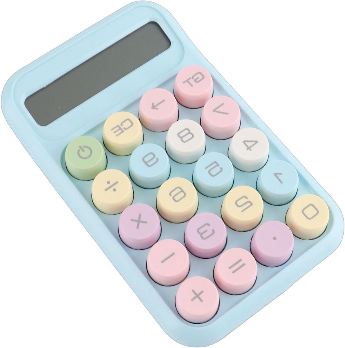 Wetenschappelijke rekenmachine - Draagbare calculator - Nauwkeurige berekeningen - Mechanische toetsen - 10-cijferig display - Blauw