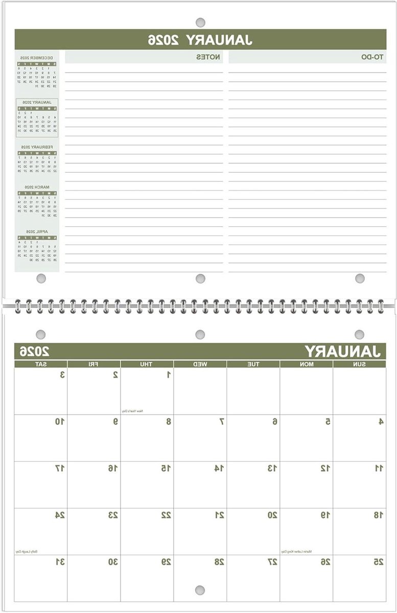 Kalender 2025-2026 - Maandplanner - Planning maken - 18 maanden overzicht - 215 x 289 cm - Groen