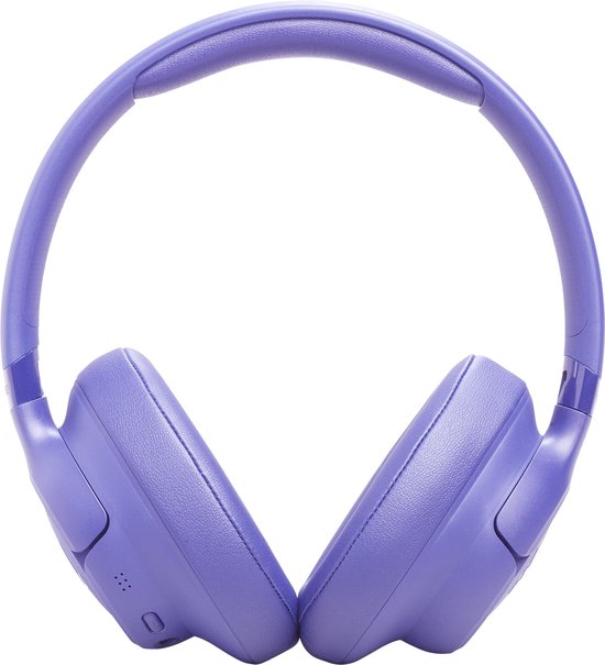 Lichtpaarse JBL koptelefoon met over-ear oorschelpen, van voren gezien.